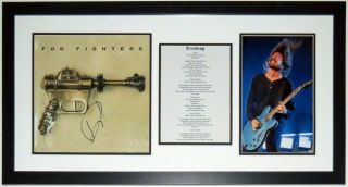 Dave Grohl Autographed Foo Fighters Debut Album Jsa Framed & Photo & Lyrics