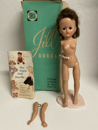Vintage 1957 Vogue Jill Doll W/original,  Box & Pamphlet Nude,  Pretty