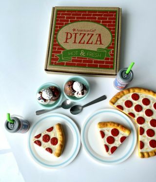 American Girl Truly Me Pizza Party Set Complete For 18in Doll Food Play