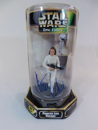 1998 Carrie Fisher Star Wars Princess Leia Signed Autograph Figure Jsa