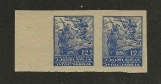 Yugoslavia Sc 182 Mlh Stamps Imperforated Pair