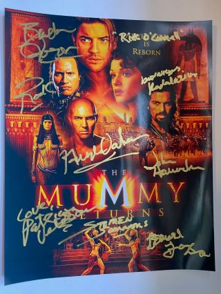 THE MUMMY collector ' s set autograph photos signed by the cast auto 2
