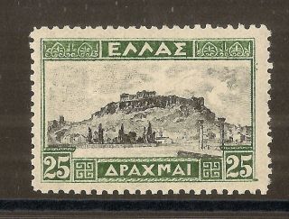 (4) Greece 1927 25d Acropolis Sg423 Type I Cat£160