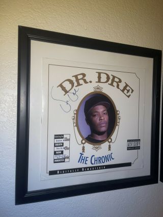Dr.  Dre Signed The Chronic Lp Vinyl Album Framed