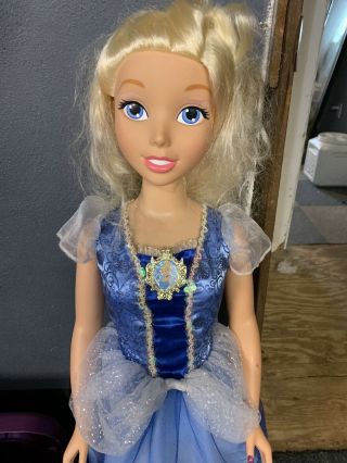 READ Barbie My size 38” disney Princess Cinderella doll 2
