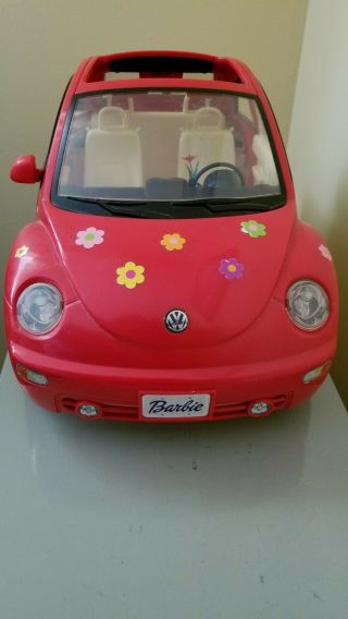 Barbie Doll Hot Pink Volkswagen Vw Beetle Bug 2000 Mattel With Key