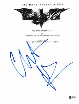 Christian Bale Signed The Dark Knight Rises 
