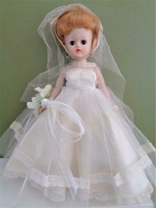 1950s Vogue Jill Doll In Tagged Bride Outfit Blonde Ponytail
