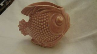 Vintage Nelson Mccoy Fish Nm Nelson Mccoy Pottery Usa Pink Rose Rare Planter