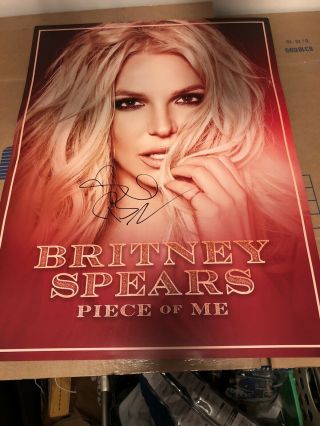 Britney Spears Piece Of Me Authentic Poster Signed