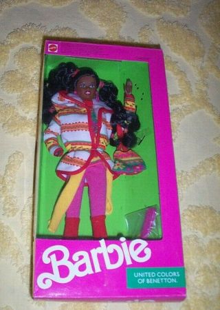 1990 Mattel Christie Barbie Doll United Colors Of Benetton