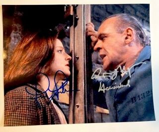 Silence Of The Lambs Photo Cast Signed By Jodie Foster & Anthony Hopkins Auto