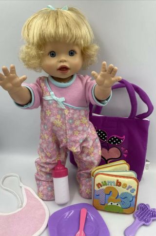 Fisher Price Little Mommy Walk & Giggle Interactive Baby Doll W Accessories
