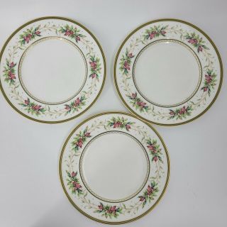 Fitz And Floyd Classic Choices Winter Holiday 3 Dinner Plates 10 Inch Round