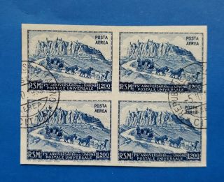 San Marino Stamps,  Scott C62b Block