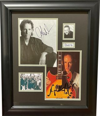 The Doors Signed 3 Sig W/ Ray Manzaek/robby Krieger/john Densmore Framed 20x24