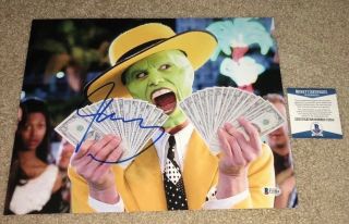 Jim Carrey Signed 11x14 Photo The Mask Ace Ventura Grinch Dumb Actor Bas
