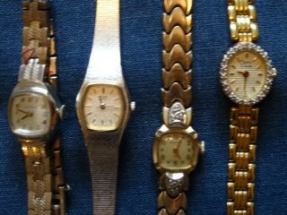 Grouping Of Ladies Vintage Wrist Watches/ Elgin,  Bulova,  Caravelle,  Seiko