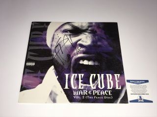 Ice Cube Signed War & Peace Vol 2 Limited Edition Vinyl Record Nwa N.  W.  A.  Bas