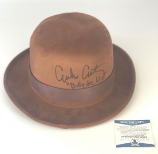 Emilio Estevez Signed Autograph Hat - Young Guns Billy The Kid Beckett Bas 1