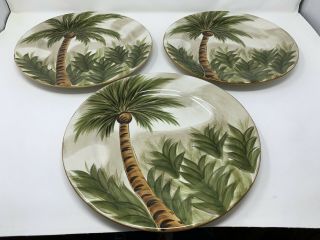5 Tabletops Lifestyles Kona Palm Tree Dinner Plate (s) 11 1/2 " Hand Painted