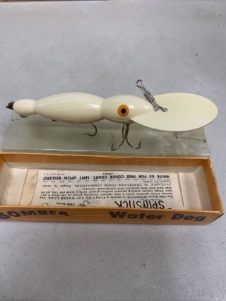 Vintage Bomber Fishing Lure Waterdog 1701 And Paperwork