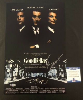 Martin Scorsese Signed Auto Goodfellas 12x18 Photo Beckett Bas 32