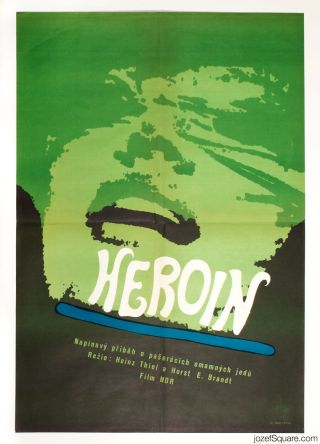 60s Vintage Movie Poster Heroin Psychedelic Artwork Large A1 Size