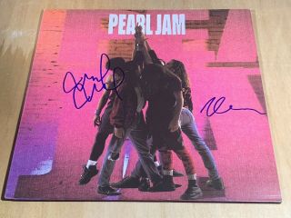 Pearl Jam Signed Ten 10 Vinyl Lp X2 Mike Mccready Dave Krusen Proof