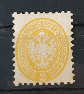 Lombardy & Venetia 1864 Hinged 2 So Yellow Michel 19 Cv €90