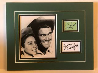 Chuck Connors & Johnny Crawford Signed 11x14 Photo The Rifleman Display Psa Dna