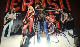 Aerosmith Complete Group Signed 11x14 Photo Steven Tyler Joe Brad Tom Joey