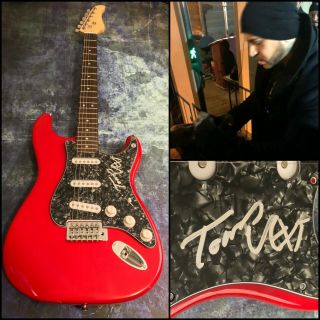 Gfa Bad Wolves Band Zombie Tommy Vext Signed Red Electric Guitar Proof
