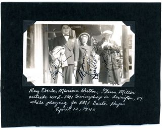Glenn Miller Ray Eberle Vintage 1940 Signed Photo,  Booklet Autograph