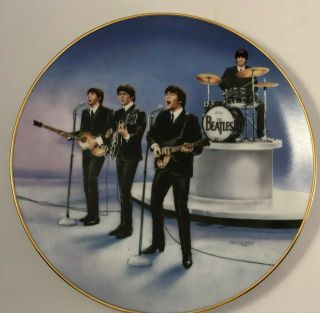 The Beatles " Live In Concert " Delphi Plate Antique Collectable - Impecable