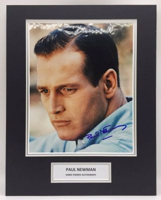 Rare Paul Newman Signed Photo Display,  Cool Hand Luke Butch Cassidy Hustler