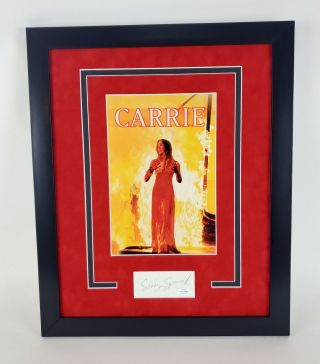 Carrie Sissy Spacek Autograph Signed 16x20 Frame Movie Poster Photo Horror Acoa