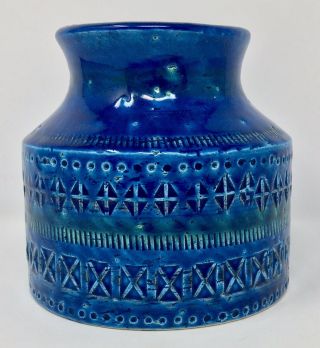 Aldo Londi Bitossi Rimini Blue Jar Vase Mid Century Italy