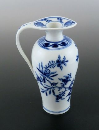 Antique Meissen German Porcelain China Blue Onion Oil Cruet Pitcher