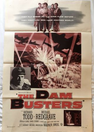 The Dam Busters (1955) Us One Sheet Film Poster (plus Bonus Lobby Card)