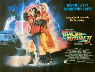 Back To The Future Part Ii 1989 Quad Poster Zemeckis Michael J Fox