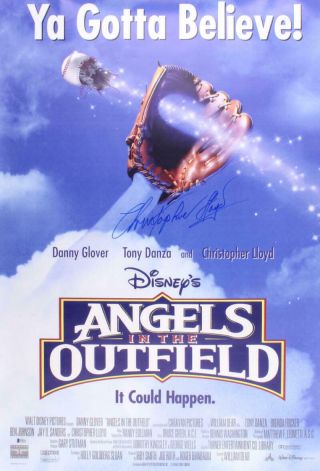 Christopher Lloyd Angels In The Outfield Signed Full Size Movie Poster Beckett