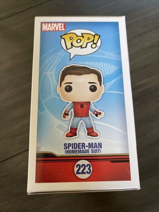 Tom Holland SpiderMan Autographed Signed Funko 223 Pop Authentic BAS Beckett 6