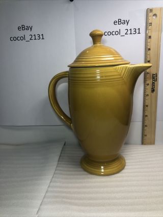 Fiesta Homer Laughlin Antique Gold Coffee Pot And Lid