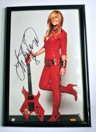 Lita Ford The Runaways Kiss Me Deadly Signed,  Framed 12x18 Poster Proof
