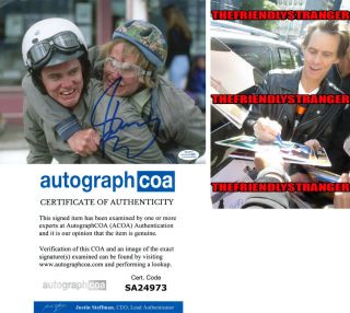 Jim Carrey Signed Autographed " Dumb And Dumber " 8x10 Photo - Proof - Acoa