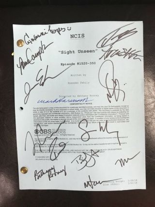 Navy Ncis Autographed Script - Cast Signed - Rare