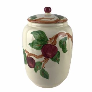 Vintage Franciscan Apple Cookie Jar Canister California Backstamp 10” Tall B10