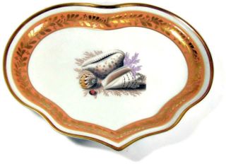 Vista Alegre Mottahedeh Historic Natchez Foundation Heart Shaped Shell Tray Dish