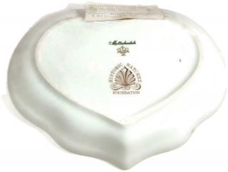 Vista Alegre Mottahedeh Historic Natchez Foundation Heart Shaped Shell Tray Dish 2